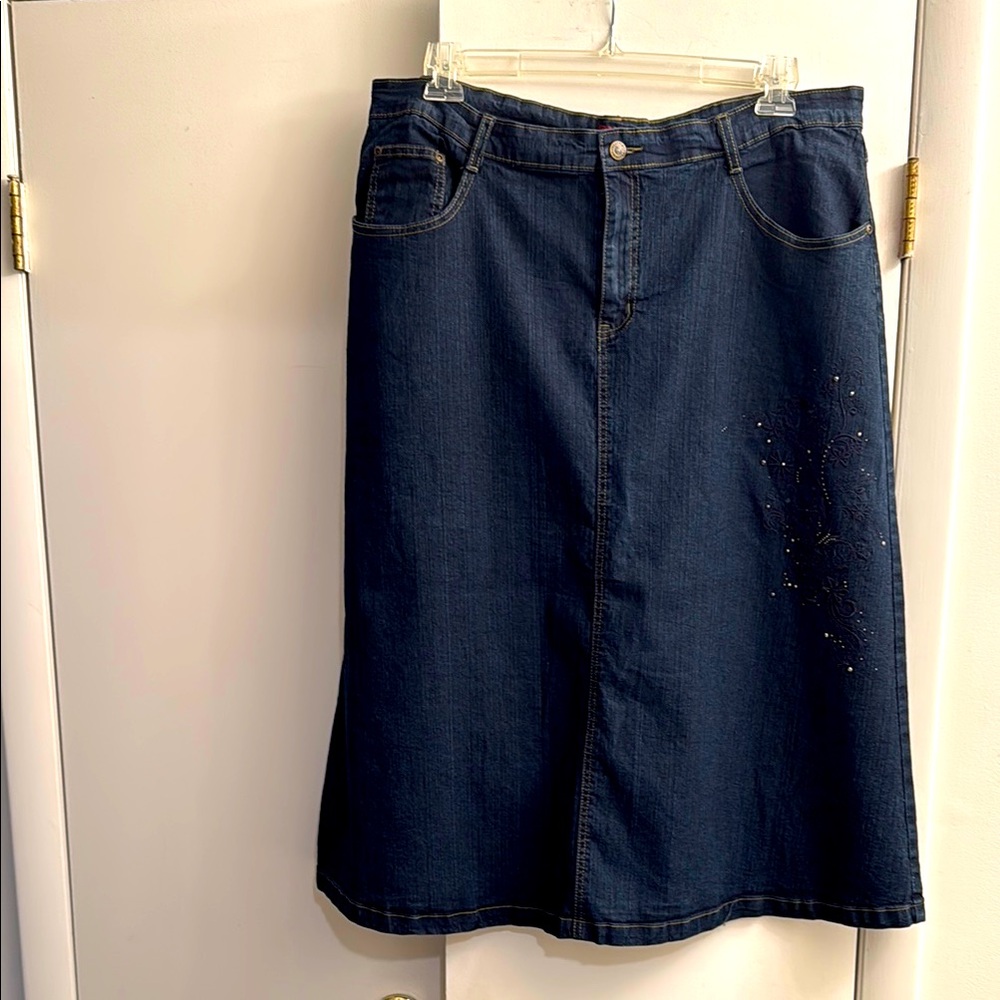 A line Jean skirt